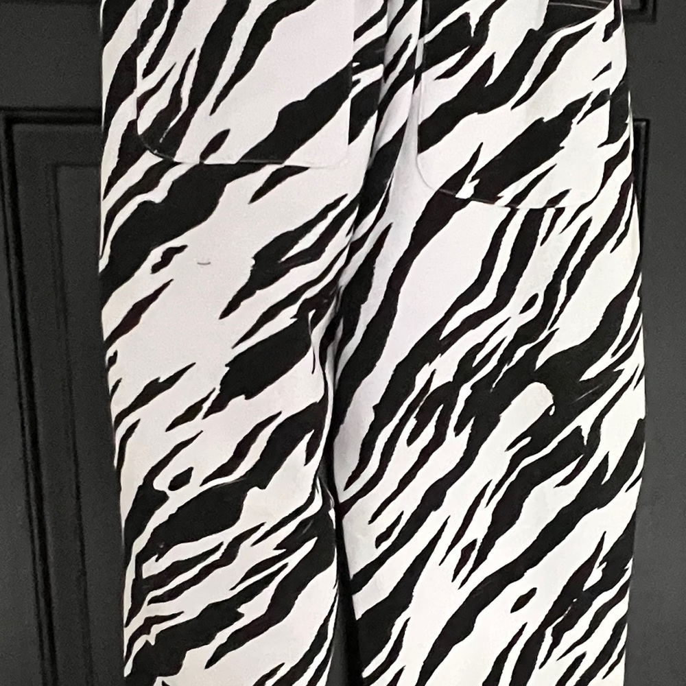 The Hundreds Zebra Print Pants with Pink Atom Bomb Graphic Embroidered - Picture 6 of 6